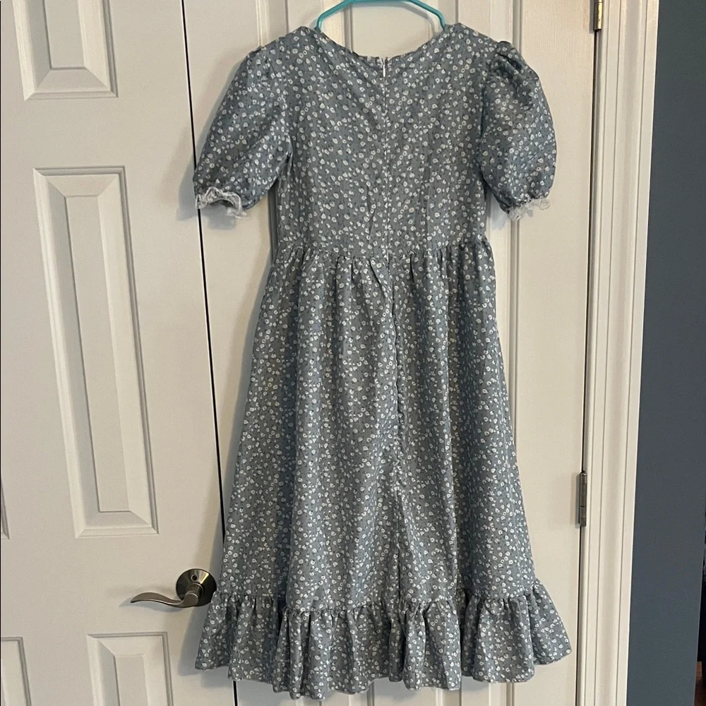 Amazon Kids Blue Floral Prairie Dress Costume